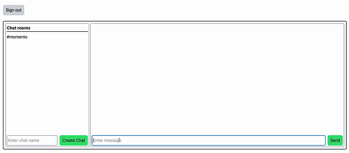 Chat room screenshot