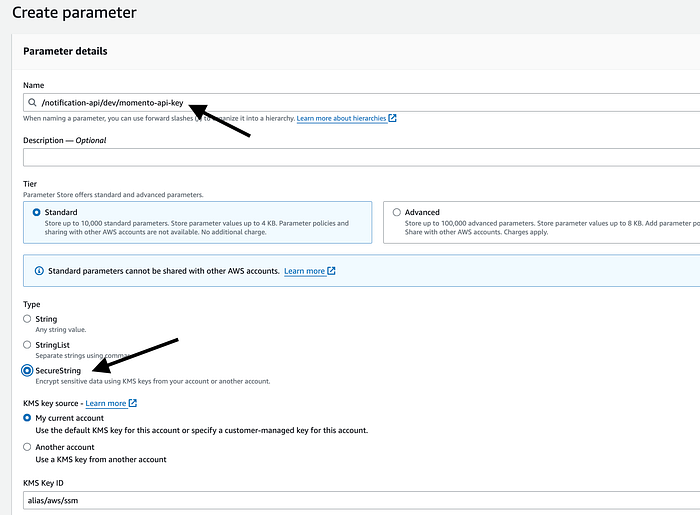 Create paramater screenshot