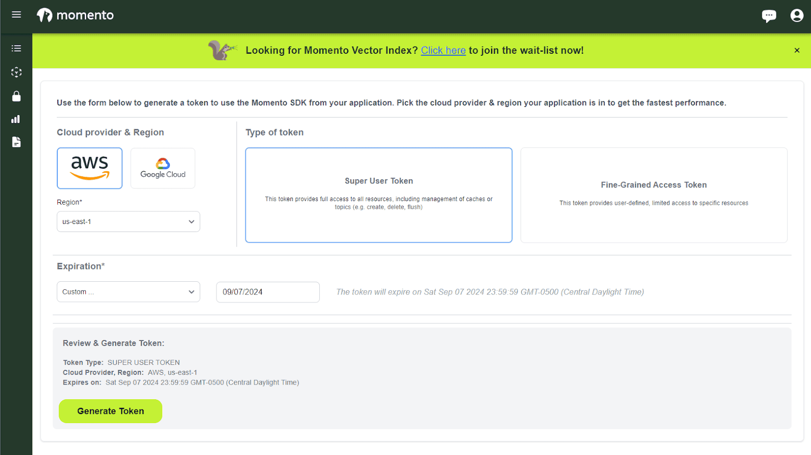  how you’d get an API key via the Momento Console as a user.