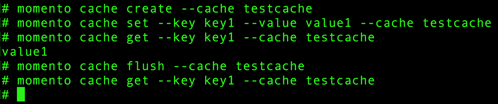 momento cache set code